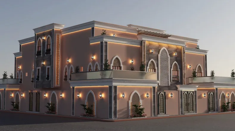 Elegant Pink Facade