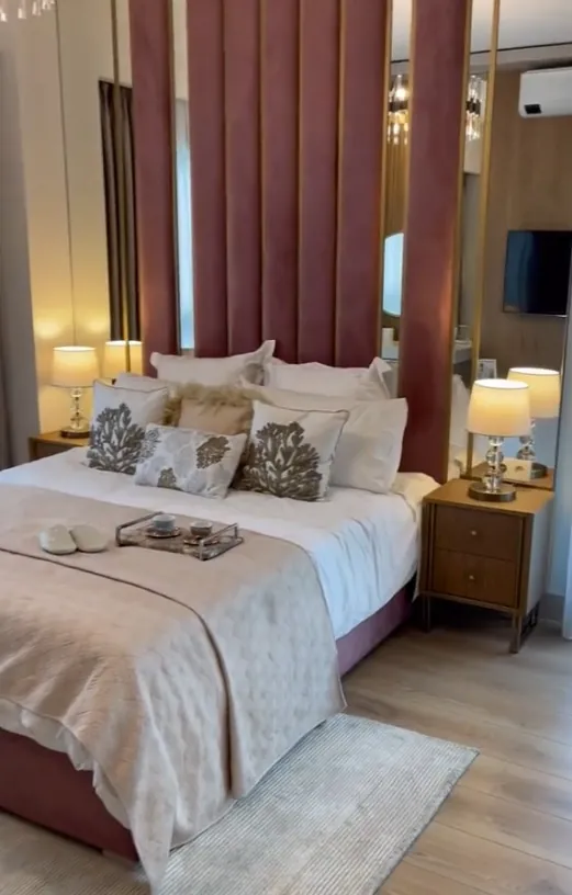 Blush-Accented Luxe Bedroom