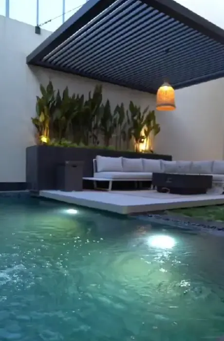 Poolside Twilight Retreat