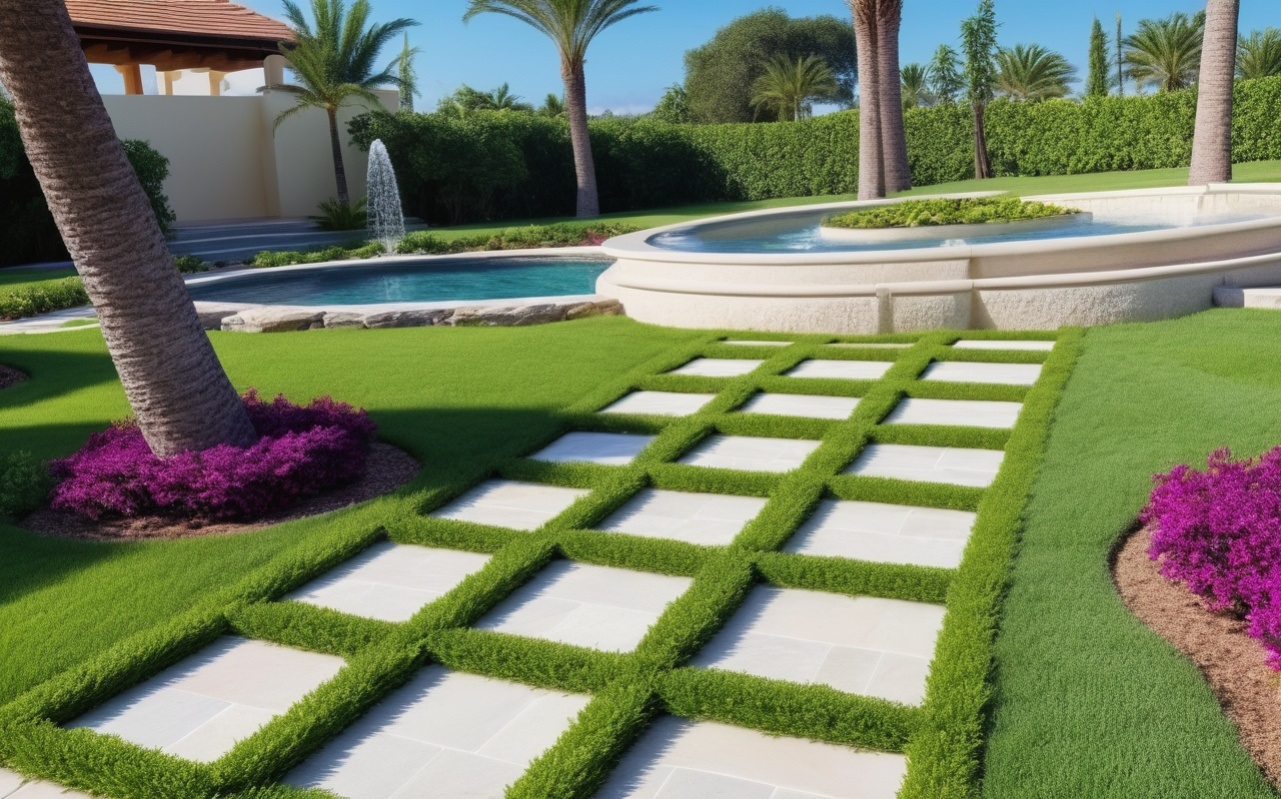 Garden Grid Pool Oasis